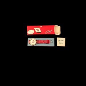 Avon Dale Earnhardt watch Red Leather Strap Ladies Watch